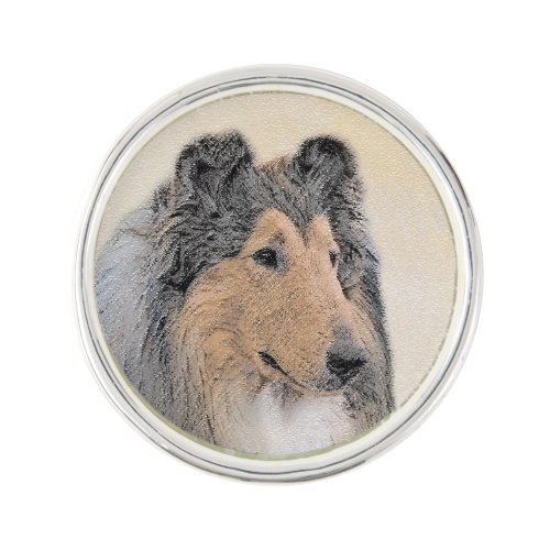 Collie Rough Painting _ Cute Original Dog Art Lapel Pin