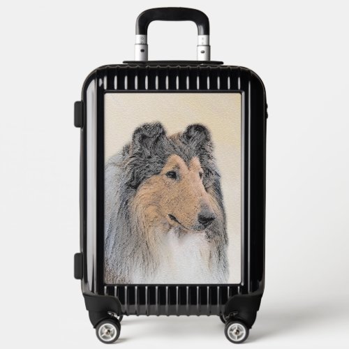 Collie Rough Painting _ Cute Original Dog Art Luggage