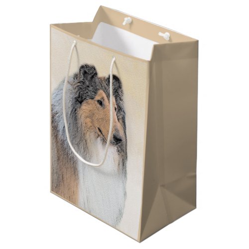 Collie Rough Painting _ Cute Original Dog Art Medium Gift Bag