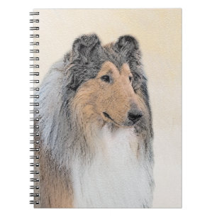 Collie (Rough) Painting - Cute Original Dog Art Notebook