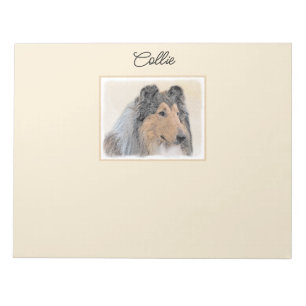Collie (Rough) Painting - Cute Original Dog Art Notepad