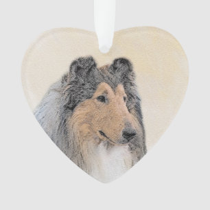 Collie (Rough) Painting - Cute Original Dog Art Ornament