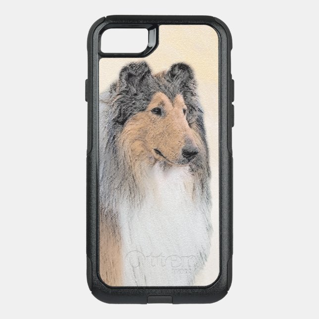 Collie (Rough) Painting - Cute Original Dog Art Otterbox iPhone Case (Back)