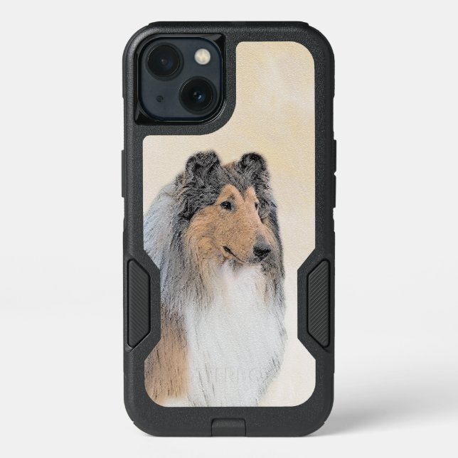 Collie (Rough) Painting - Cute Original Dog Art Otterbox iPhone Case (Back)