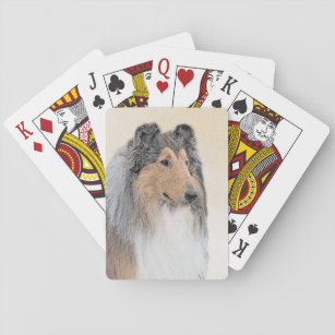 Collie (Rough) Painting - Cute Original Dog Art Playing Cards