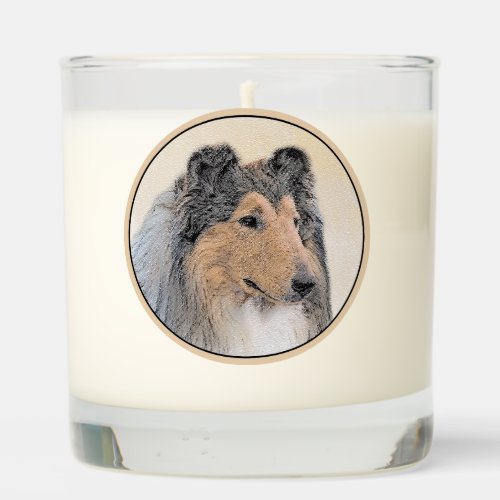 Collie Rough Painting _ Cute Original Dog Art Scented Candle