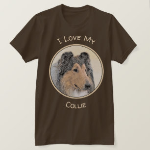 Collie (Rough) Painting - Cute Original Dog Art T-Shirt