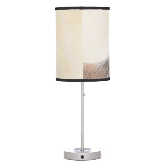 Collie (Rough) Painting - Cute Original Dog Art Table Lamp (Back)