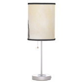 Collie (Rough) Painting - Cute Original Dog Art Table Lamp (Right)