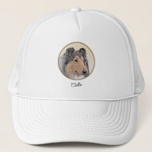 Collie (Rough) Painting - Cute Original Dog Art Trucker Hat