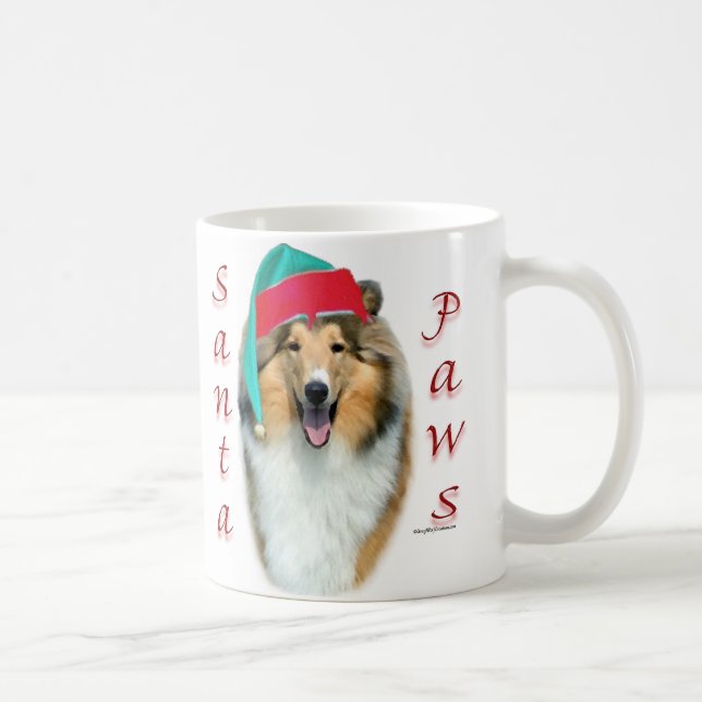 Collie (rough) Santa Paws Coffee Mug (Right)