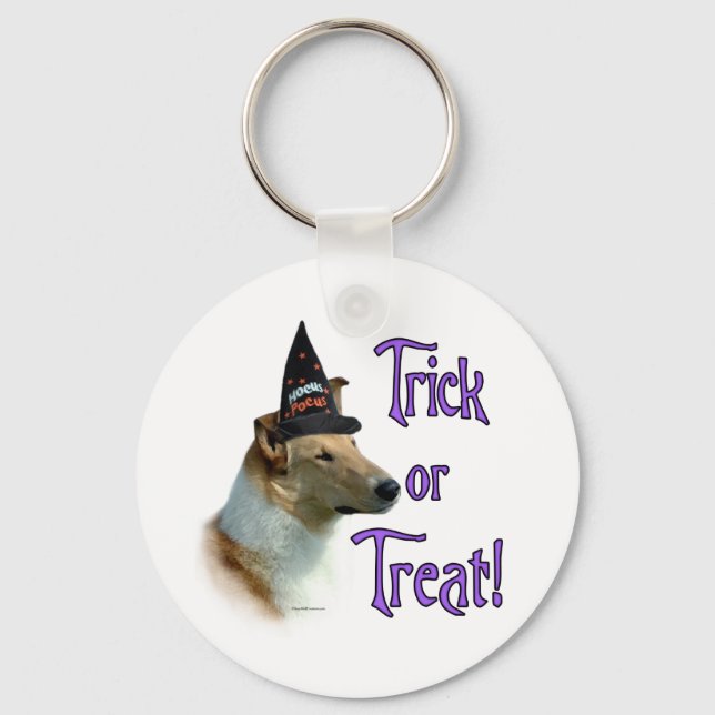 Collie (sable smooth) Trick Keychain (Front)