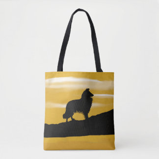 Collie/Sheepdog Sunrise Tote Bag