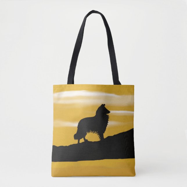 Collie/Sheepdog Sunrise Tote Bag (Front)