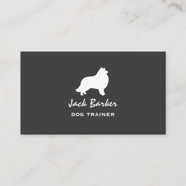 Collie Silhouette Business Card (Front)