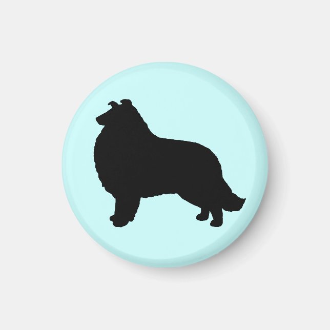 Collie Silhouette Magnet (Front)