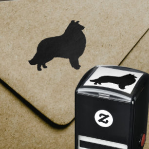 Collie Silhouette Self-inking Stamp