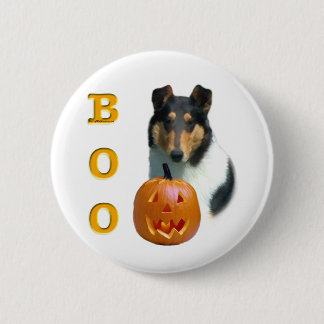 Collie (smooth) Boo Pinback Button