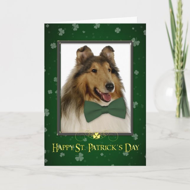 Collie St. Patrick's Card (Front)