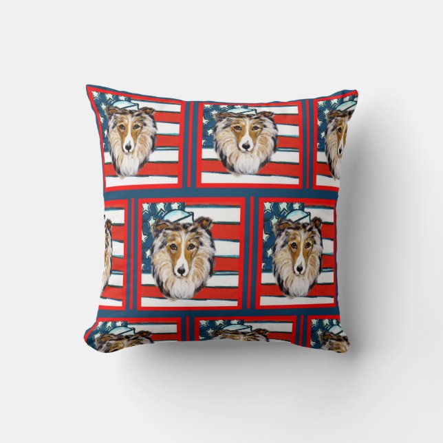 Collie    throw pillow (Front)
