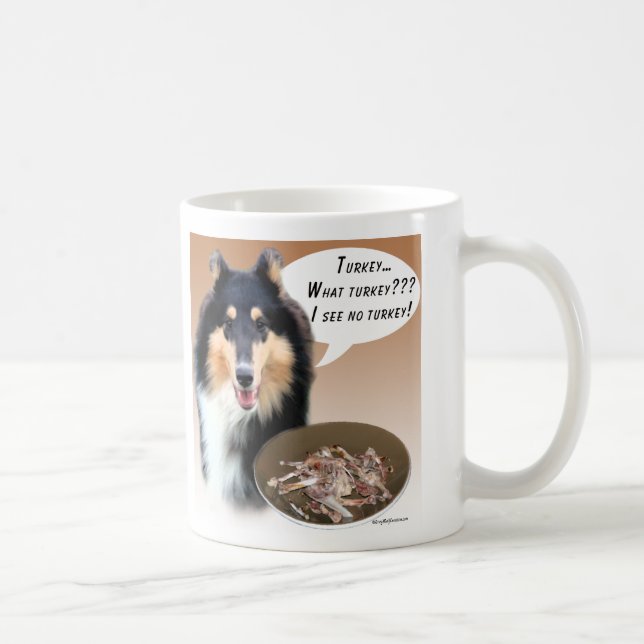 Collie Turkey Coffee Mug (Right)