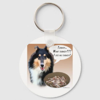 Collie Turkey Keychain