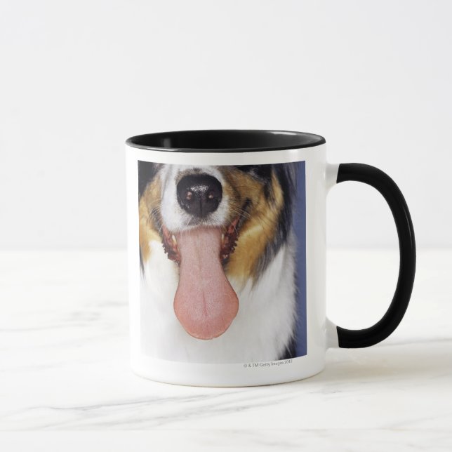 Collie wagging tongue mug (Right)