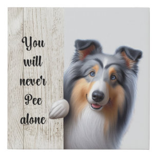 Collie wall decor faux canvas print