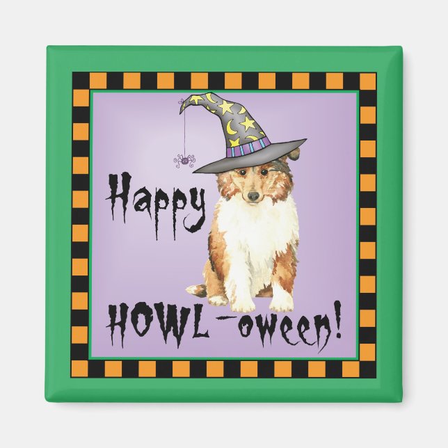 Collie Witch Magnet (Front)