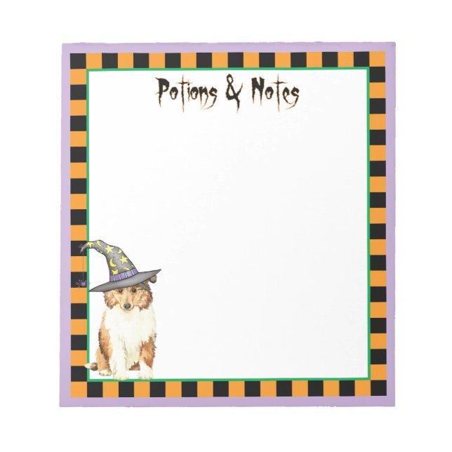 Collie Witch Notepad (Front)
