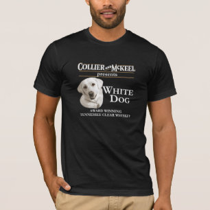 Collier and McKeel White Dog black t-shirt