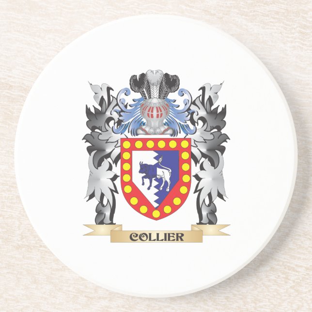Collier Coat of Arms - Family Crest Drink Coaster (Front)