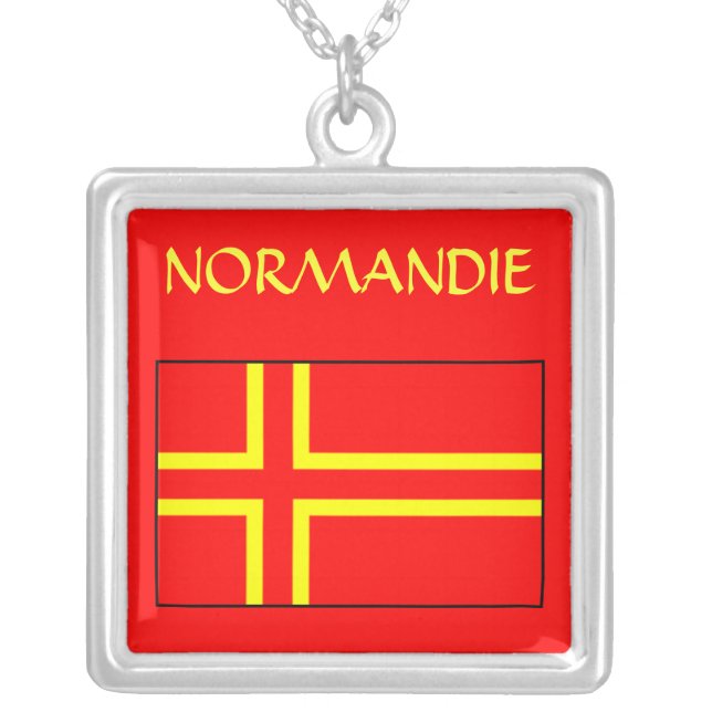 Collier Normandie Cross Silver Plated Necklace (Front)