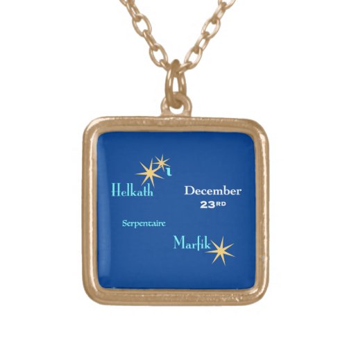 Collier Starlight des CAPRICORNUS du 23 dcembre Gold Plated Necklace
