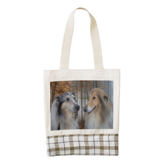 Collies Digitally Painted Zazzle HEART Tote Bag