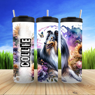 Collie's Floral Serenity Thermal Tumbler