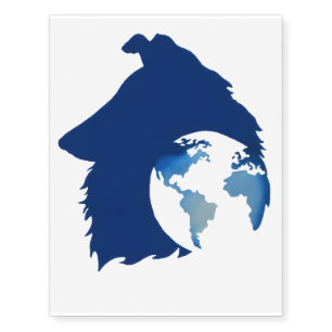 ColliesWithoutBorders logo Temporary Tattoos