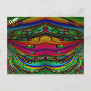 COLLIN ~ 3D Fractal Design Pattern ~ Multicolour Postcard