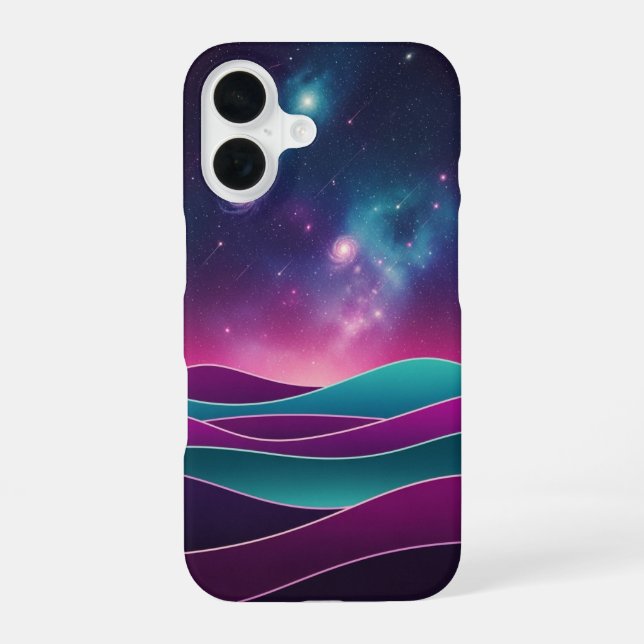 Collines Cosmiques Rétro iPhone Case (Back)