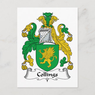 Collings Family Crest Postcard