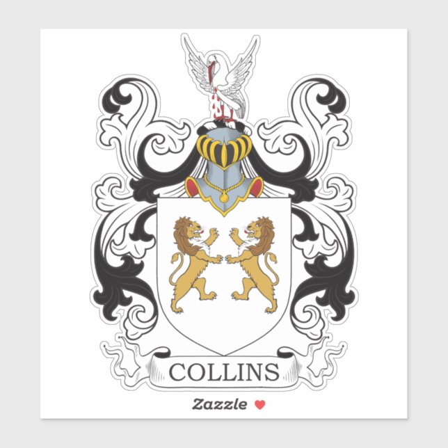 Collins Family Crest Sticker (Sheet)