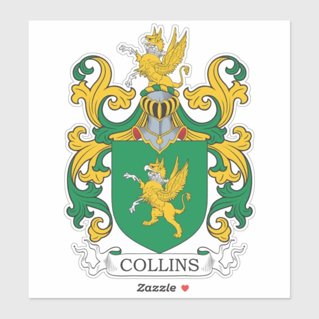 Collins Family Crest Sticker (Sheet)