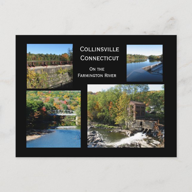 Collinsville on The Farmington River Postcard (Front)