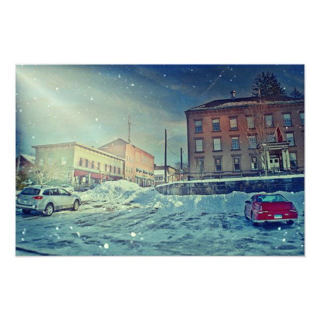 Collinsville Snowscene Photo Enlargement Print (Front)
