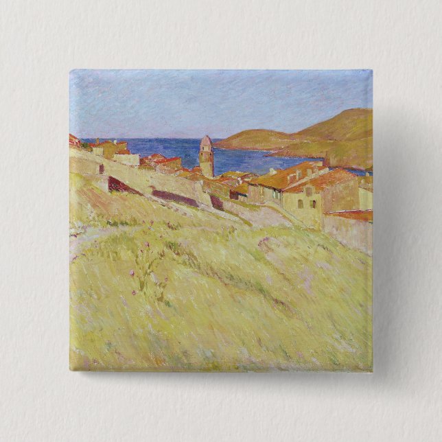 Collioure Landscape Pinback Button (Front)