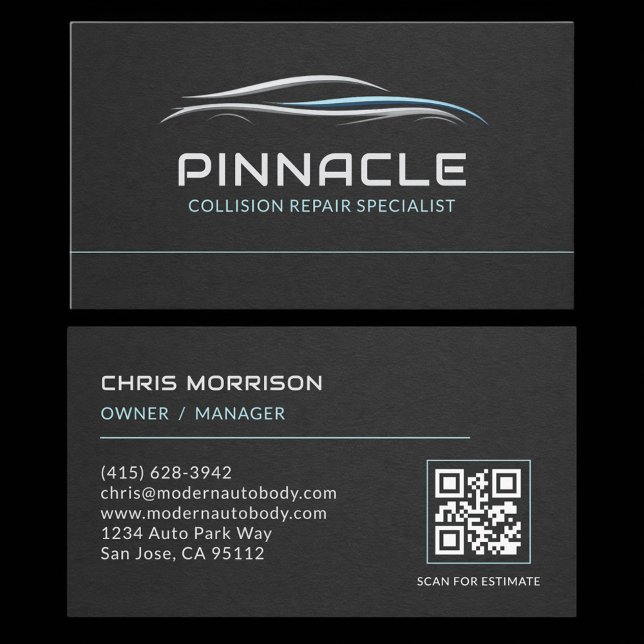 Collision Repair Specialist QR Code Professional Business Card (Creator Uploaded)