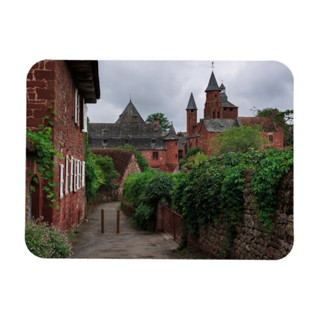 Collonges-la-Rouge, France rectangular magnet (Horizontal)