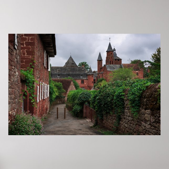 Collonges-la-Rouge, the red village poster (Front)
