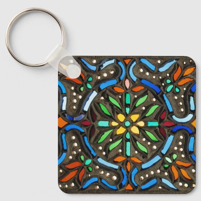Collorful Ottoman pattern Keychain (Front)