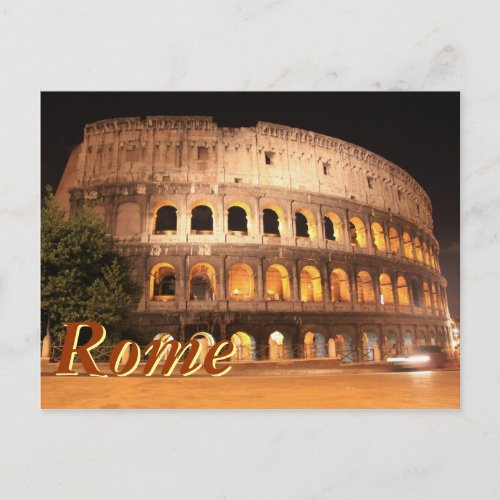 Colloseum in Rome Postcard